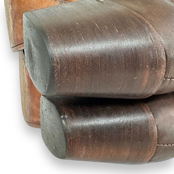 Frye Boots Womens 9.5 B Jane Knee High Tall Cuff Riding Brown Leather 2.75" Heel - Picture 12 of 13